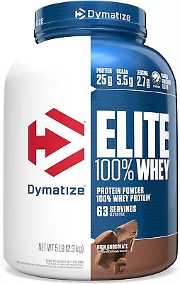 Dymatize Elite 100% Whey Protein Powder Gourmet Chocolate 5 LBS • $57.99