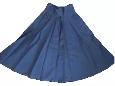 Vintage Charlotte Halton Black Midi Length Full Skirt In A Small Vintage Size 10 • £3.49