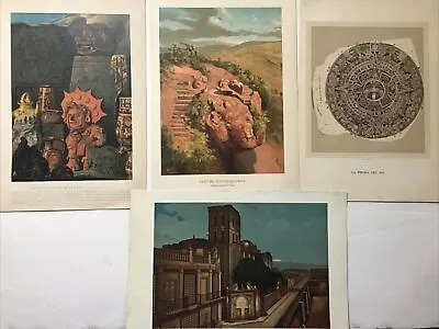 4 X Mexican Cultural/ Historical Lithographs Published By Espasa 1880 Lot 3 • $14.99