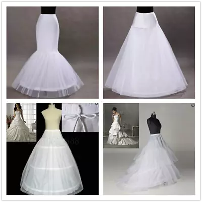 RULTA 2020 New 4 Styles Plus SizeWhite Wedding Gown Petticoat Slip Underskirt DK • £16.78