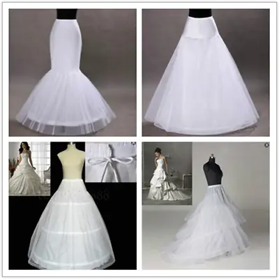 RULTA 2020 New 4 Styles Plus SizeWhite Wedding Gown Petticoat Slip Underskirt J1 • £16.78