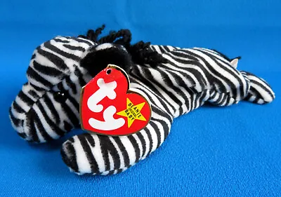 ZIGGY The ZEBRA Plush Teddy Bear Soft Toy * TY BEANIE BABIES VINTAGE 1995 • £9.99