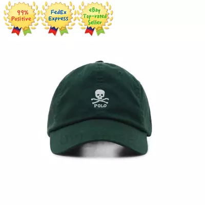 Polo Ralph Lauren Skull Chino Ball Cap Green L Express L Genuine L NEW • $150.50