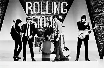 ROLLING STONES 1960 MUSIC BAND LEGENDS CANVAS WALL ART COVERING 30x20 Inch UK • £27