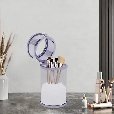 Makeup Brush Holder Glass Makeup Brush Organizer Cosmetic Brushes Storage Cup • $14.25