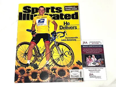 £201.88 • Buy Lance Armstrong Signed Sports Illustrated Full Magazine No Label Olympics Jsa