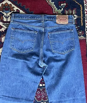 Vintage Levis 501xx Made In Usa 34x36 Button Fly 1990s Jeans (actual 32x32) • $89.95