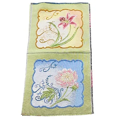 Stately Floral II Crafters Unfinished Tapestry Remnant Pillow Fabric Piece • £9.63