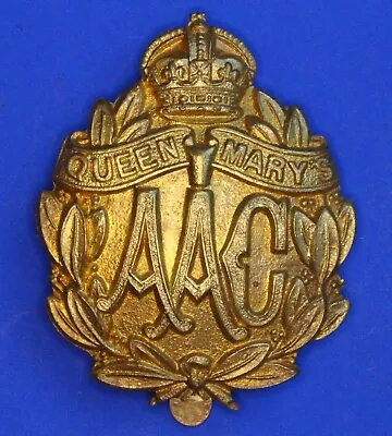 WW1 Queen Mary's Army Auxiliary Corp AAC Cap Badge  [26375] • $42.35