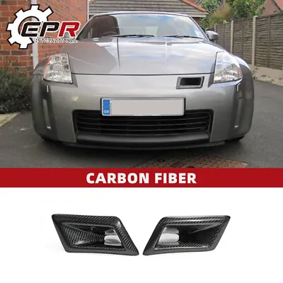 For Nissan Z33 350Z NISM Style Carbon Front Bumper Air Intake Vent Duct 2pcs • $169.34