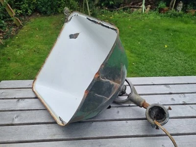 £50 • Buy Vintage Adjustaflood Large Industrial Electric Floodlight Lamp Green Enamel