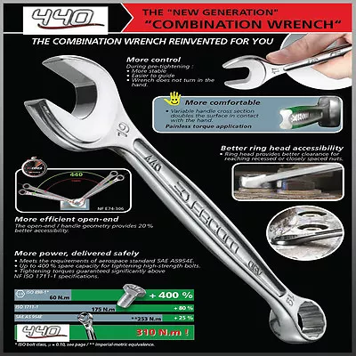 £0.99 • Buy Facom 440 Series OGV Combination Wrench Set Metric Or Imperial Size Spanners UK