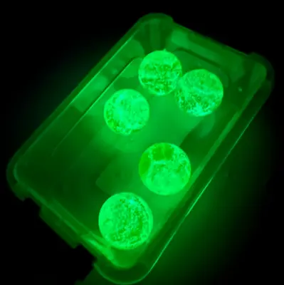 NEW! Vaseline / Uranium Glass Ball With AFTERGLOW / Light Collectible 25 Mm • $20