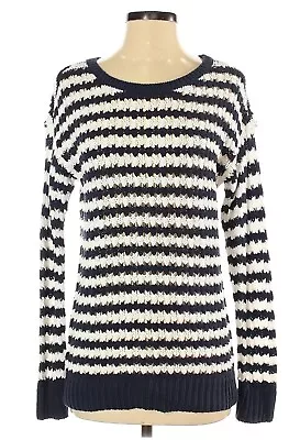 LOFT Outlet ANN TAYLOR Striped Open Knit Nautical Pullover Sweater I Sz Small • £24.05