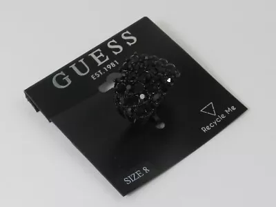 GUESS Jet Black Crystal Accent Ring 8 • $0.99