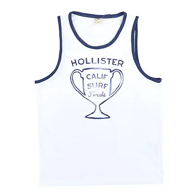 Hollister Men's Tank Top Surf Logo Sleeveless Top Shirt Navy White Large New • $19.99