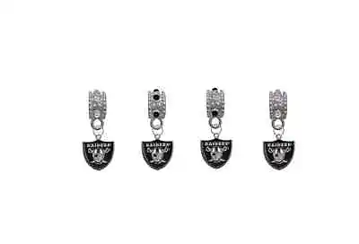 Las Vegas Raiders Oakland Football European Rhinestone Charm Bracelet Necklace • $12.99