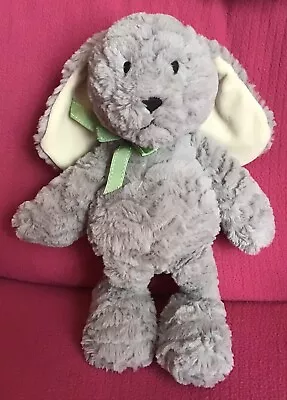 Waitrose Grey Bunny Rabbit With Green Bow Soft Plush Toy 9-15” John Lewis Group • £6.99