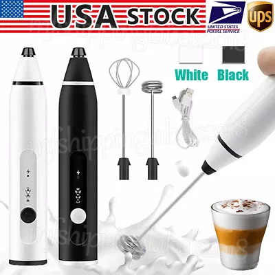 2 In 1 Electric Milk Frother Drink Foamer Whisk Mixer Stirrer Coffee Egg Beater • $10.88