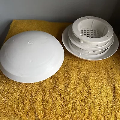 £19.99 • Buy 2 X White Plastic Circular Mushroom Roof Vent Round - Caravan Motorhome Camper