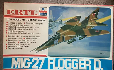 Ertl Esci Mig-27 Flogger 1:48 Complete Kit • $15.99