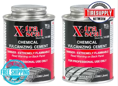 14-008 Xtra Seal Vulcanizing Rubber Cement (2x 8 Oz. Can) 31 Inc USA TWO CANS • $27.50