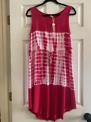 Ya Los Angeles Tie Dye Dress Size Med Pink • $19.99