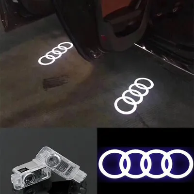 $15.95 • Buy 2x LED Audi Logo Door Step Courtesy Laser Projector Light For AUDI Q3 Q5 Q7 A6