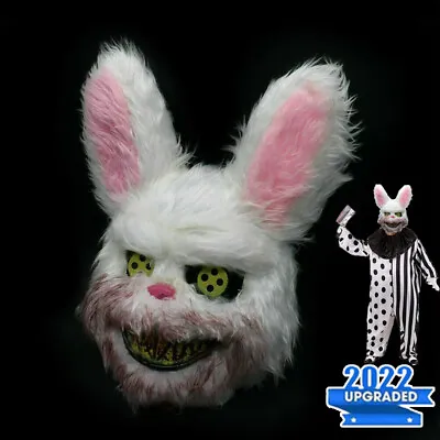 Bunny Rabbit Bloody Creepy Scary Mask Halloween Horror Killer Fancy Dress Gift！ • £9.89