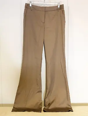 BCBG Max Azria Carly Dress Pants 6 Flare Leg Brown Mid Rise Career Office Wear • $16.95