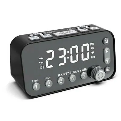 $36.59 • Buy Digital Alarm Clock DAB & FM Alarm Clock Radio Dual USB Charging Port LCD New