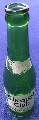 $9.99 • Buy Vintage Clicquot Club Beverages Green Glass Beverage Bottle