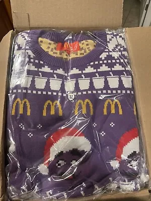 McDonald’s Ugly Grimace Christmas Sweater Size Extra Large XL Limited Exclusive • $110