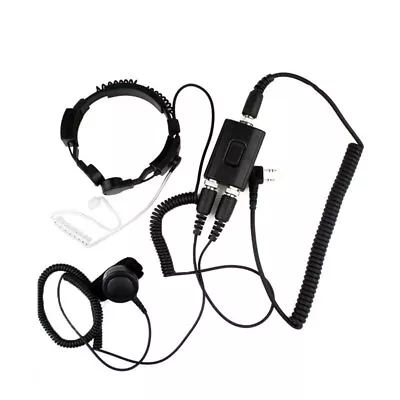  Tactical Military Throat MIC Headset For Baofeng UV-5R For Kenwood KG-UVD1 TYT • $47.89