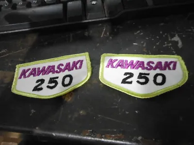 Vintage NOS Kawasaki 250 Motorcycle Motocross KX250 Light Green Patches QTY2 #2 • $9.99