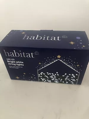 BNWT Habitat 480 White Fairy String Lights Green Electric Plug In Cable • £20