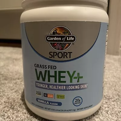 Garden Of Life SPORT Whey+ Protein Powder Vanilla Premium Grass Fed New 11/2025 • $32.99