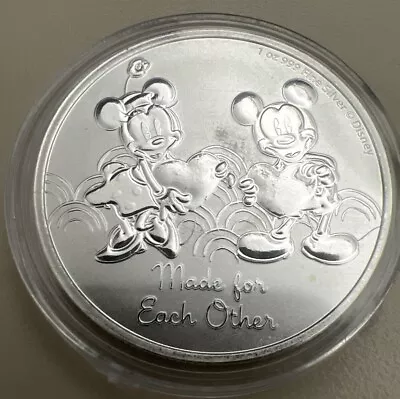 2023 1 Oz .999 Silver Coin Disney Mickey/Minnie Mouse Valentine's Love Imperfect • $6.50