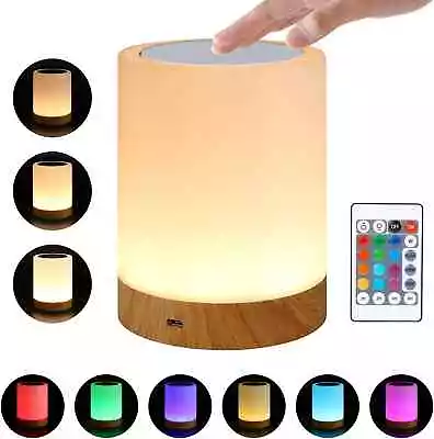 Touch Sensor LED Night Light Rechargeable Bedside Desk Table Lamp Dimmable Timer • £11.85