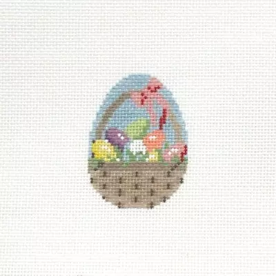 Susan Roberts Mini Basket Jelly Beans Handpainted Needlepoint Canvas 6401 • $46.50