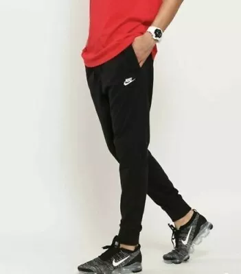 $34.88 • Buy Nike Sportswear Club Jersey Joggers BV2762-010 Black Men's Size XS-XXL NEW