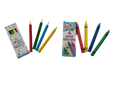 6 Or 12 Or 24 PACKS OF COLOURING CRAYONS Or PENCILS BOY GIRLS PARTY BAG FILLERS • £4.39