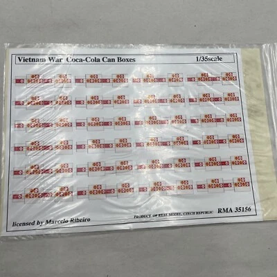 $15 • Buy 1/35 Scale Decals Real Model Vietnam War Coca-Cola Can Boxes