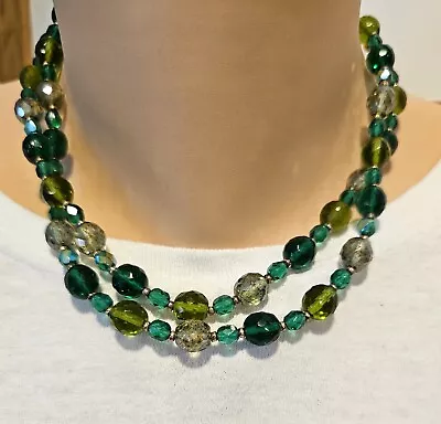 Joan Rivers Green Crystal Bead Necklace • $29