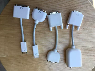 Apple Genuine Mini-DVI TO DVI VGA S-video/composite Adapters (Lot Of 4) • $29.99