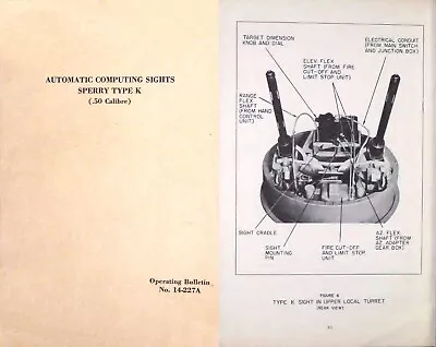 Sperry K-4 Gun Sight Manual Archive 1940's Turret Gunner Computing PDF RARE B-17 • $11.37