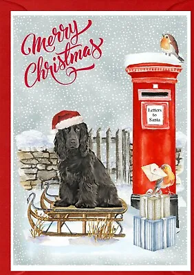 Cocker Spaniel Dog A6 (4  X 6 ) Christmas Card - Blank Inside - By Starprint • £2.85