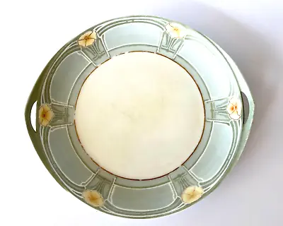 ANTIQUE ROSENTHALE 1930's DONATELLO HAND PAINTED 2 HANDLE CAKE PLATE - 12  • $39