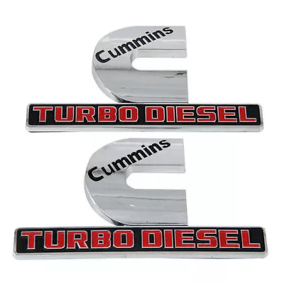 2x OEM Turbo Diesel For RAM 2500 3500 Fender Emblem Badge Chrome • $14.99