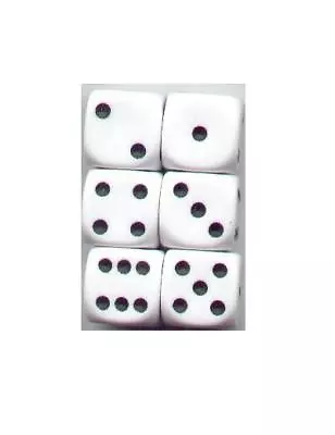 NEW Dice Set Of 6 D6 (16mm) - Opaque White • $7.22